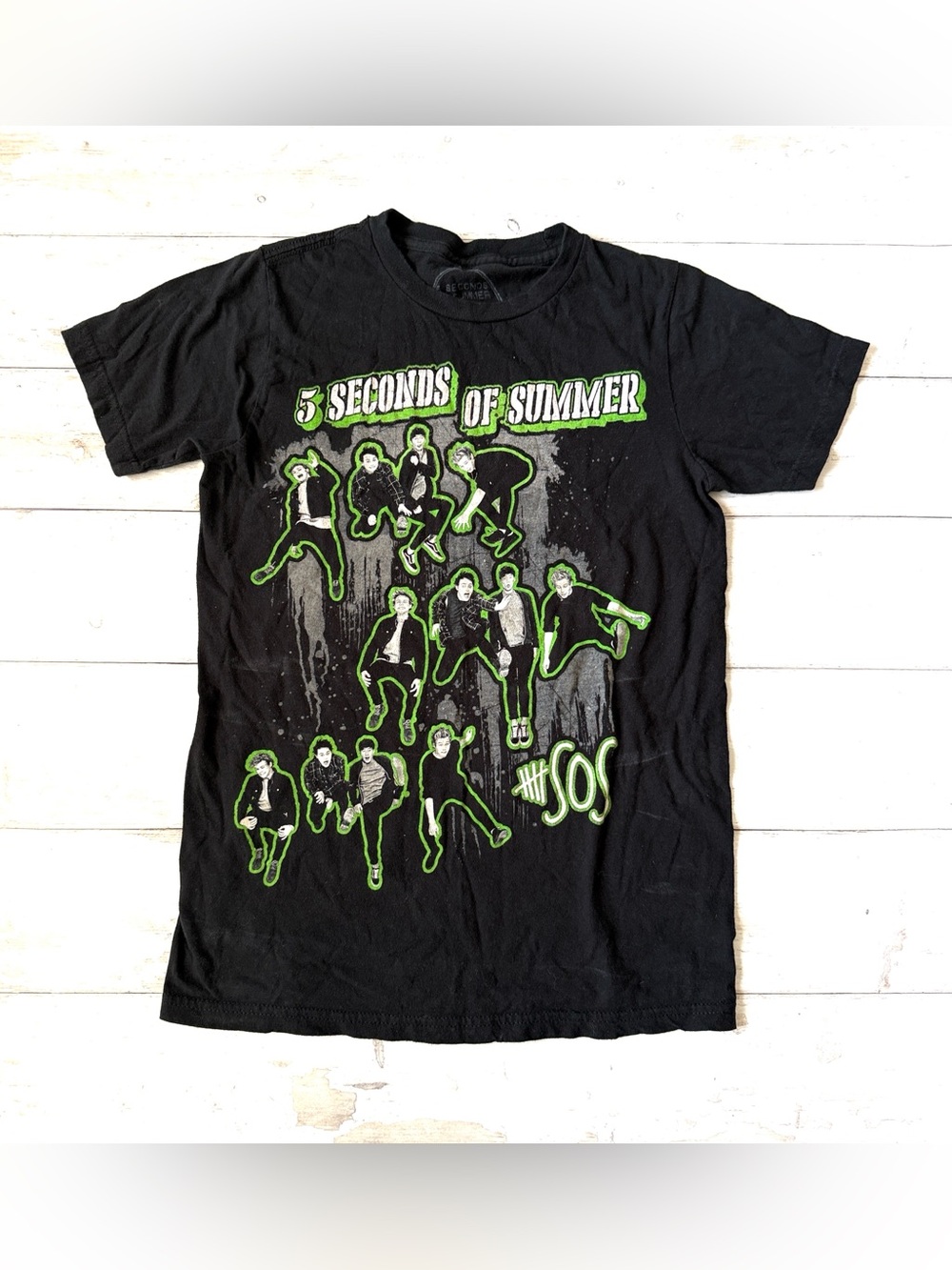 5 Seconds of Summer Unisex XS Band Tee Black Short Sleeves 5Sos Shirt